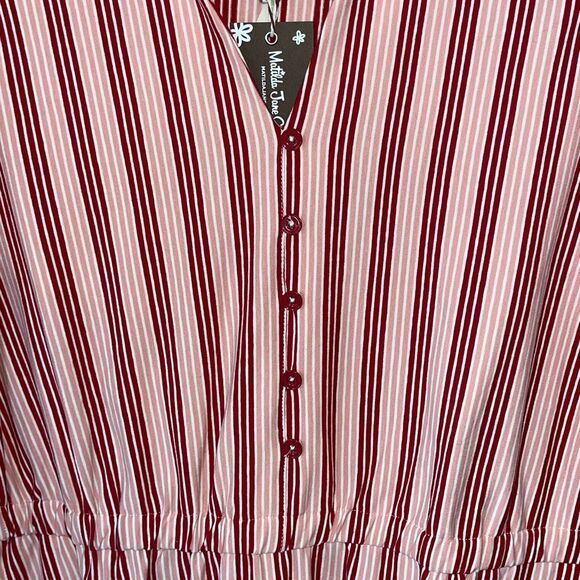 NWT Matilda Jane Heart to Heart Striped Midi Dress Large - Picture 3 of 7